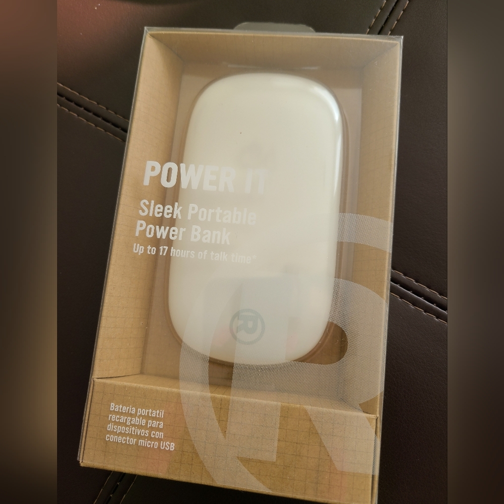 Power It Sleek Portable Power Bank - White